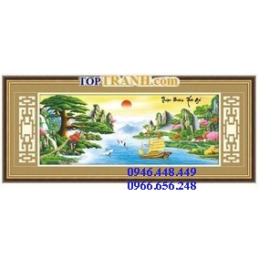 Tranh thêu thuận buồm xuôi gió